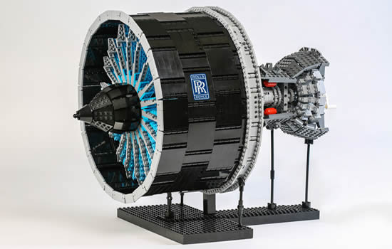 The LEGO version of Rolls-Royce's UltraFan jet engine.