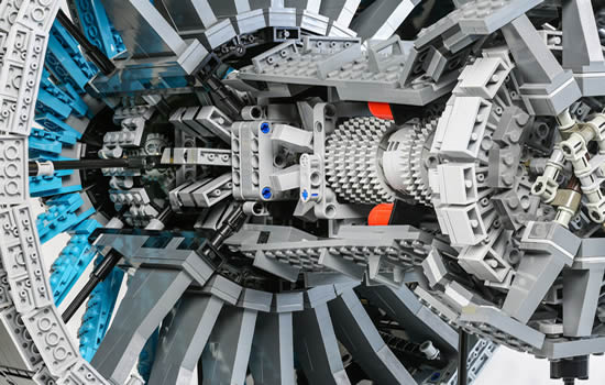 The LEGO version of Rolls-Royce's UltraFan jet engine.