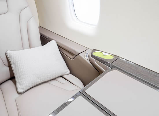 French designer Philippe Starck created the aircraft's interior and livery.