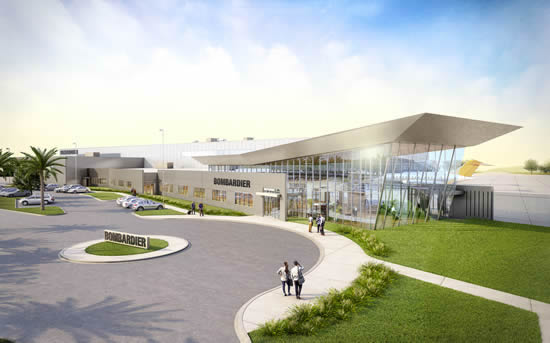 Bombardier's new service center at the Miami-Opa Locka Executive Airport (OPF) in Miami-Dade County, Florida.