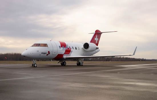 Flying Colours outfits final medevac interior of Bombardier Challenger 650 aircraft trio.