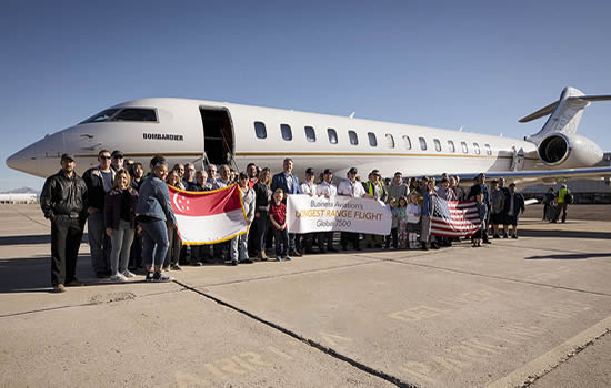 8,152 nm flight is the longest mission ever flown by a purpose-built business jet