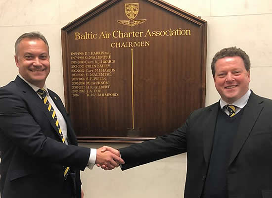 Nick Weston (left) with outgoing BACA Chairman, Richard Mumford.