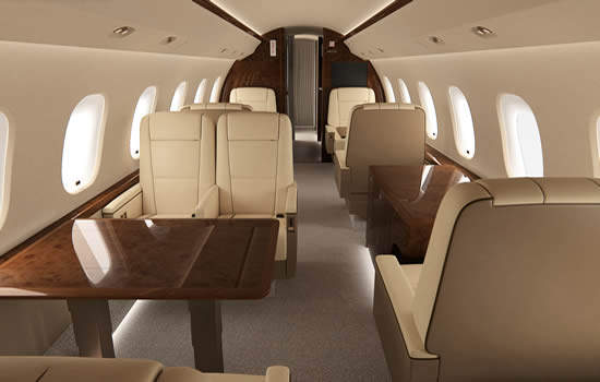 Rendering of Global Express refurbishment undertaken at the Flying Colours Corp. Singapore facility.