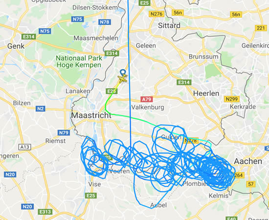 The Zeusch King Air C90 routing above the Limburg race