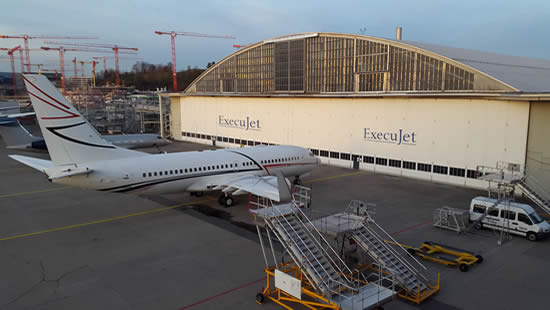 New hangar at ExecuJet Zurich.