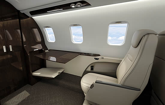 The newest Learjet gives light jet passengers the freedom to stretch out with a six-seat configuration in the category’s longest cabin.