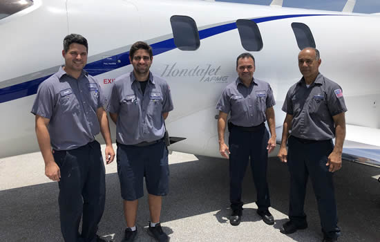 Some of the Banyan technicians that worked on the HondaJet APMG project. 