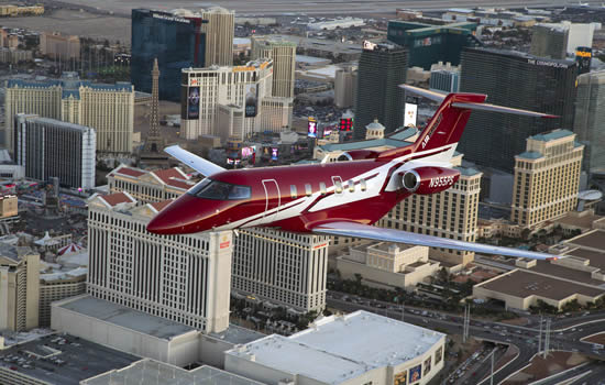 The PC-24 over LAs Vegas