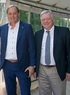 Philippe Bodson, CEO ASL Group (left) with Marcel Buelens, CEO Flanders International Airport Antwerp.