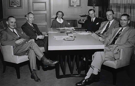 The Beech Aircraft board of directors in January 1953