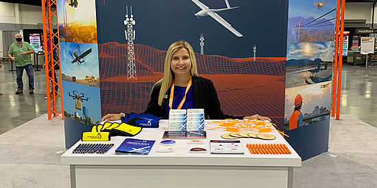 Here I am at an aviation trade show, deploying communication skills and aerospace knowledge strengthened from my time as one of NIAR’s first non-engineering, applied-learning students.