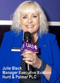 Julie Black, Manager Executive Aviation,. Hunt & Palmer PLC