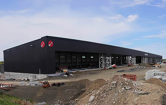 Clay Lacy Aviation’s FBO and hangar complex at Waterbury-Oxford Airport.