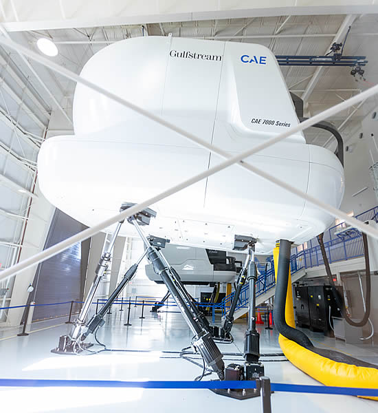 CAE’s new Savannah facility will be exclusive to Gulfstream. A Gulfstream G550 FFS began operating last January and a Gulfstream G280 FFS will be ready for training in July.