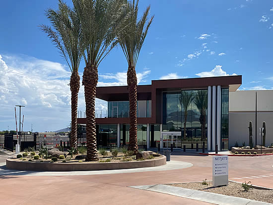 This summer, NetJets will open its new space in Scottsdale, featuring an exclusive-use FBO and its first new-build NetJets Service Hub. (Photo: NetJets)