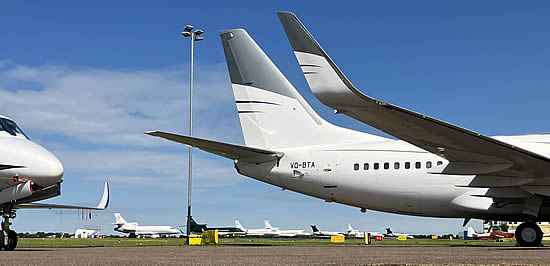 Heads of State jets at London Oxford Airport.
