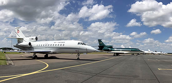 Heads of State jets at London Oxford Airport.
