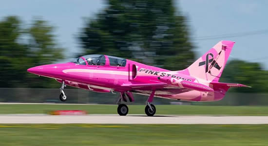 The Pink Jet to visit NBAA-BACE during Breast Cancer Awareness Month