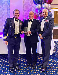 The award was presented by Mr. Simon Walton-Prince, representative of Raytheon, and was received by Wing Commander Sands, Officer Commanding 32 (The Royal) Squadron, Mr. Adam Lunn of Centreline, and Warrant Officer Henriques, 32 (The Royal) Squadron.