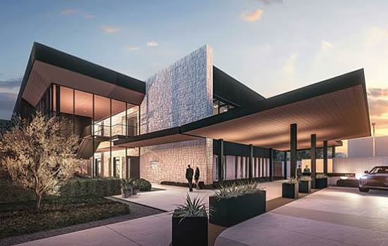 Clay Lacy Aviation's future FBO at John Wayne Airport, designed by world-renowned architect Gensler