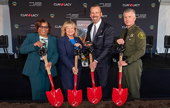 Charlene Reynolds, Airport Director, John Wayne Airport; Katrina Foley, Supervisor, Fifth District, County of Orange; Brian Kirkdoffer, Owner and Chairman, Clay Lacy; Jeff Hallock, Undersheriff, Orange County Sheriff’s Department.