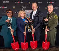 Charlene Reynolds, Airport Director, John Wayne Airport; Katrina Foley, Supervisor, Fifth District, County of Orange; Brian Kirkdoffer, Owner and Chairman, Clay Lacy; Jeff Hallock, Undersheriff, Orange County Sheriff’s Department