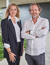 Kerstin Mumenthaler and Niall Olver, AXIS Aviation.