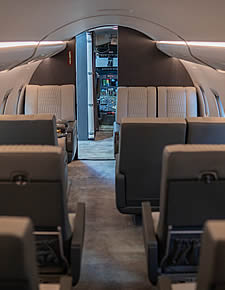 FAI Technik performed a full cabin refurbishment on the Bombardier Challenger 604