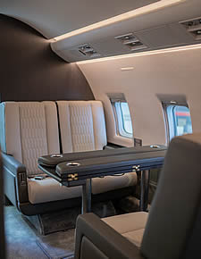 FAI Technik performed a full cabin refurbishment on the Bombardier Challenger 604