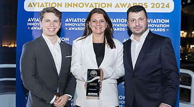 (L to R): Laurin Claus, Manager Business Development & Charter Sales; Barbara Baumgartner, Managing Director FAI Dubai; Fuad Aliyev, Head of Procurement.