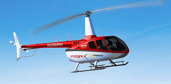 magniX and Robinson Helicopter partner to develop battery electric R66 demonstrator magniX and Robinson Helicopter partner to develop battery electric R66 demonstrator