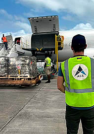 ACS loading relief goods in Antigua for Montego Bay. ACS loading relief goods in Antigua for Montego Bay.