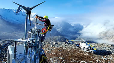A technician maintains a remote mountaintop weather camera site in Alaska. This is one of 299 FAA weather cameras across the United States that help pilots be aware of conditions in near-real time so they can fly more safely. (Photo: FAA). A technician maintains a remote mountaintop weather camera site in Alaska. This is one of 299 FAA weather cameras across the United States that help pilots be aware of conditions in near-real time so they can fly more safely. (Photo: FAA).