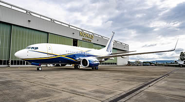 Action Aviation BBJ at Nomad Technics hangar, Basel. Action Aviation BBJ at Nomad Technics hangar, Basel.