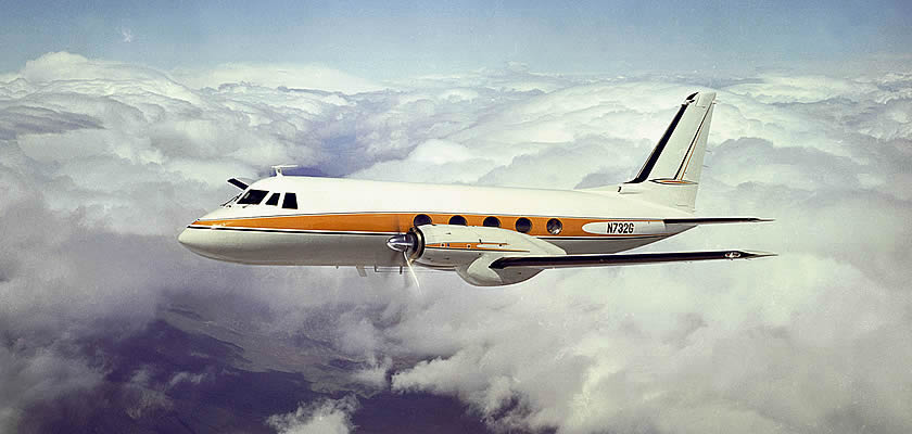 The Grumman Gulfstream I, affectionately known as "The Mouse" | Photo: Palm Springs Air Museum. The Grumman Gulfstream I, affectionately known as "The Mouse" | Photo: Palm Springs Air Museum.