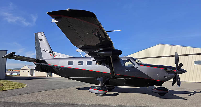 The initial Kodiak 900 for a European customer was handed over to Switzerland’s Roland and Claudia Primus this month at the Daher Aircraft manufacturing facility in Sandpoint, Idaho. The initial Kodiak 900 for a European customer was handed over to Switzerland’s Roland and Claudia Primus this month at the Daher Aircraft manufacturing facility in Sandpoint, Idaho.