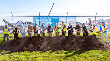Cirrus broke ground on its new 15,000-square-foot Engine Run-Up Center, an investment of over $8 million that will enhance aircraft engine and fuel calibration testing efficiency for the SR Series, Vision Jet, and TRAC10. The climate-controlled facility is expected to be operational by summer 2027. Cirrus broke ground on its new 15,000-square-foot Engine Run-Up Center, an investment of over $8 million that will enhance aircraft engine and fuel calibration testing efficiency for the SR Series, Vision Jet, and TRAC10. The climate-controlled facility is expected to be operational by summer 2027.