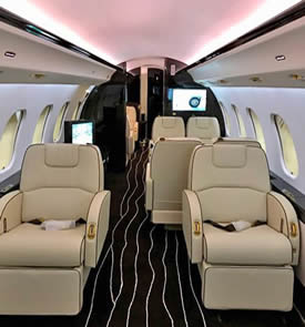 FAI Technik's cabin refurbishment of a Bombardier Global Express.